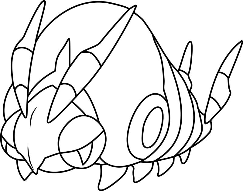 Venipede Pokemon coloring page