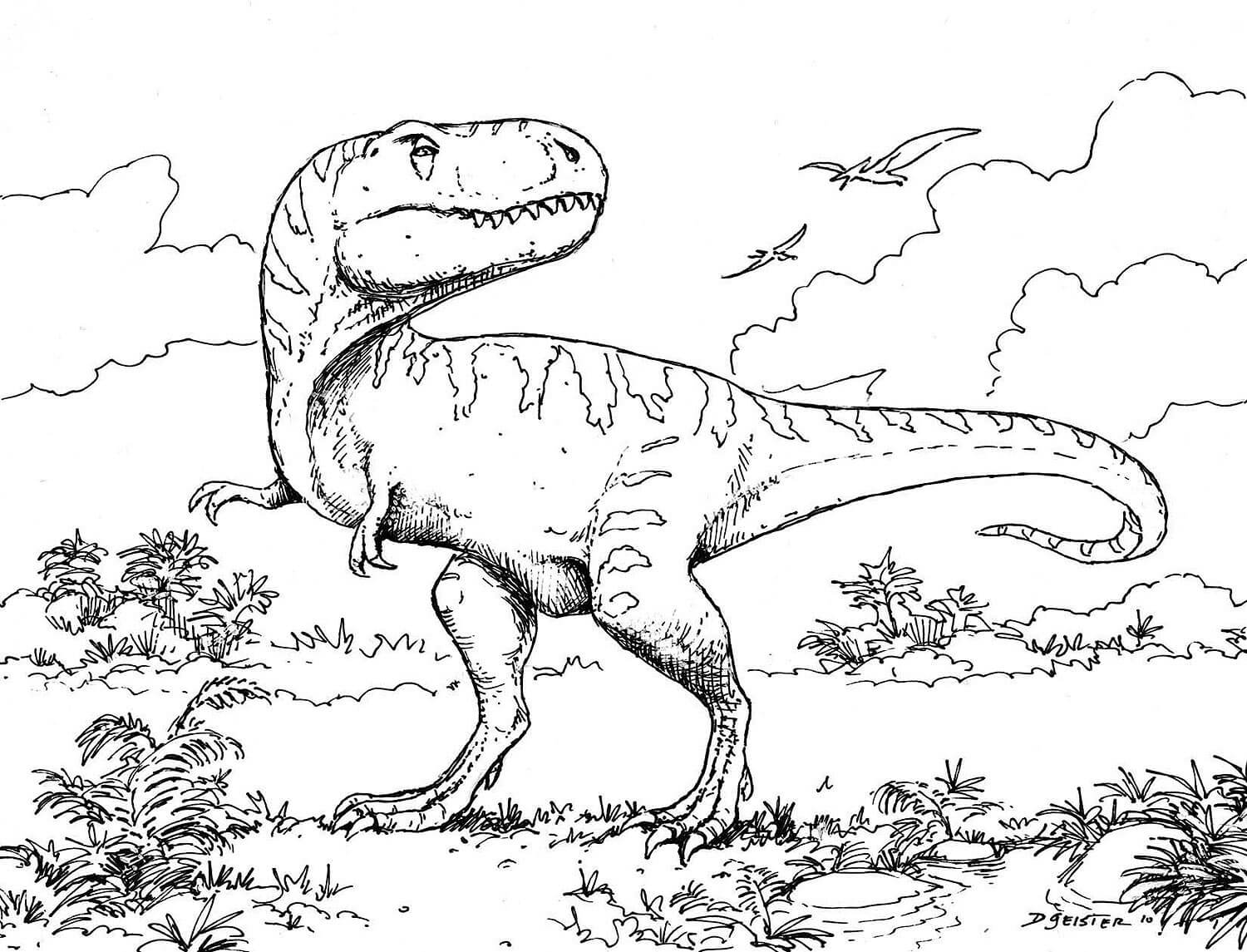 완벽한 공룡 coloring page