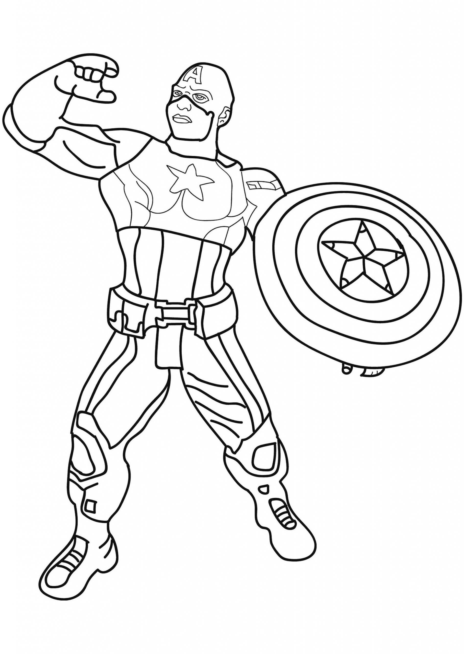 완벽한 캡틴 아메리카 coloring page