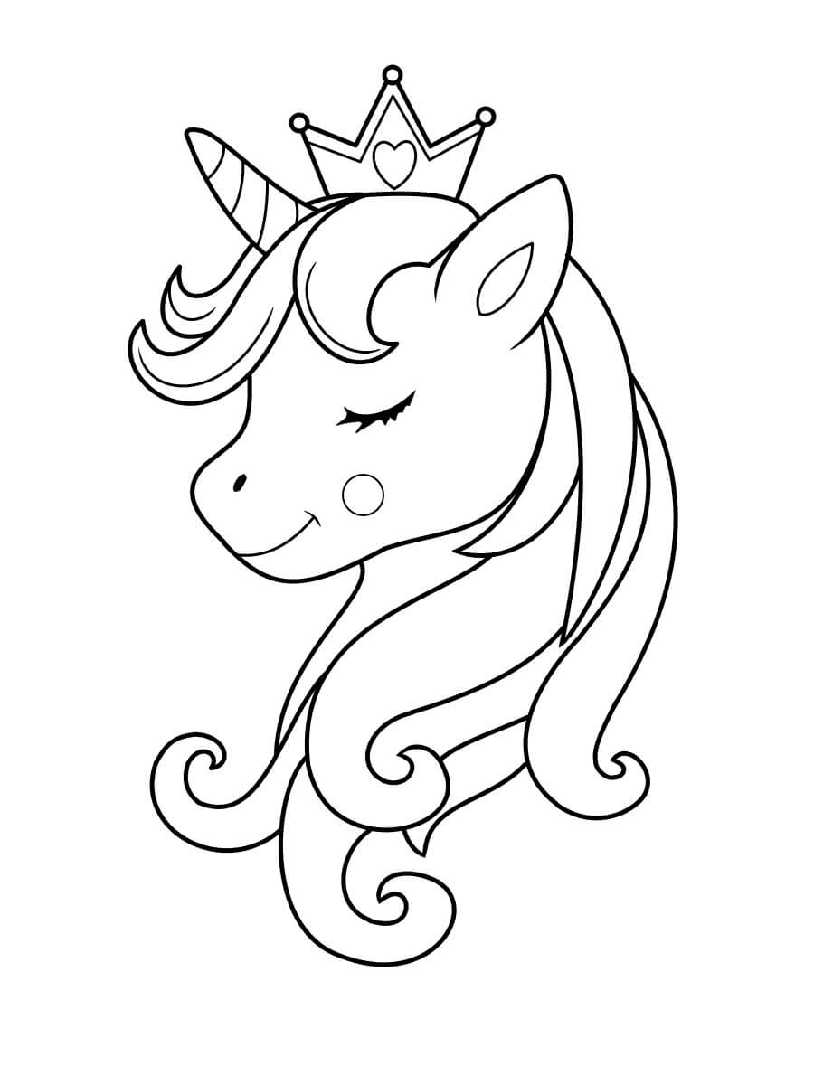 유니콘 공주 coloring page