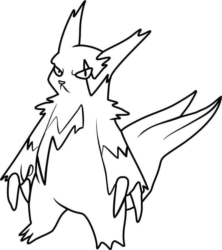 Zangoose Pokemon coloring page