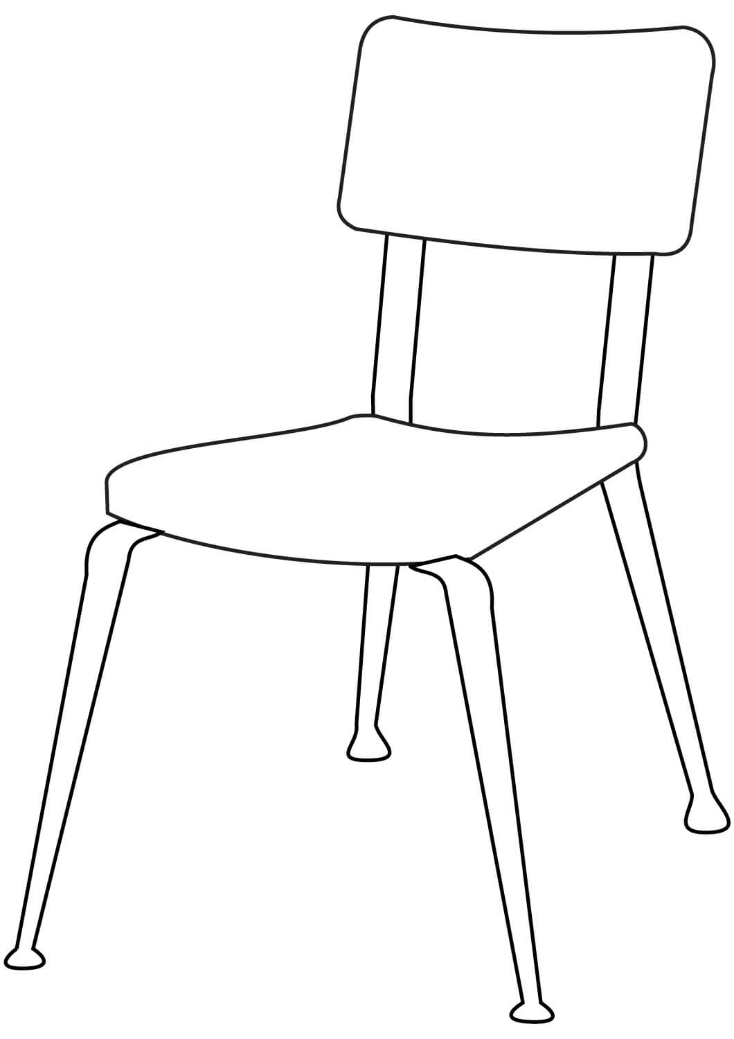 간단한 의자 coloring page