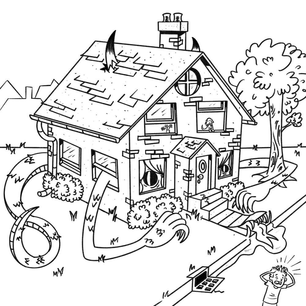 귀신의 집 coloring page