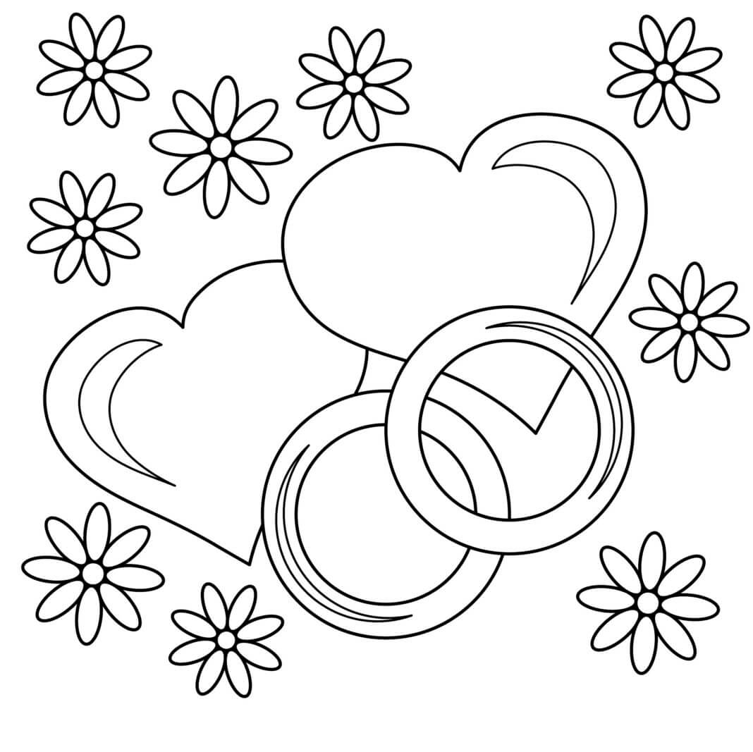 결혼 반지 coloring page