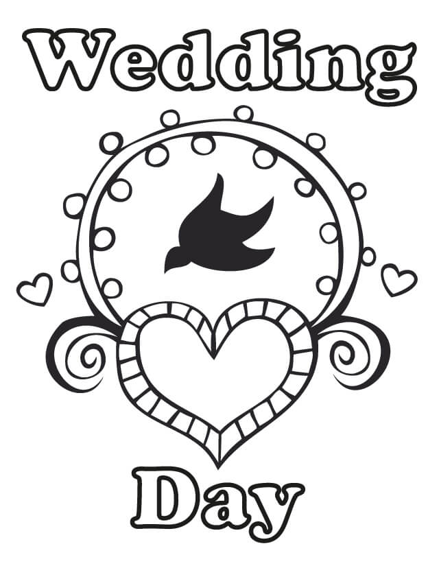 결혼식 날 coloring page