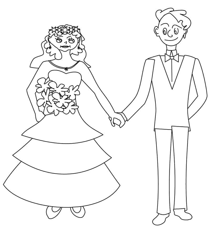인쇄 가능한 결혼식 coloring page