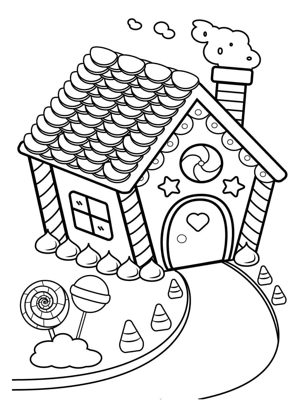 캔디 하우스 coloring page