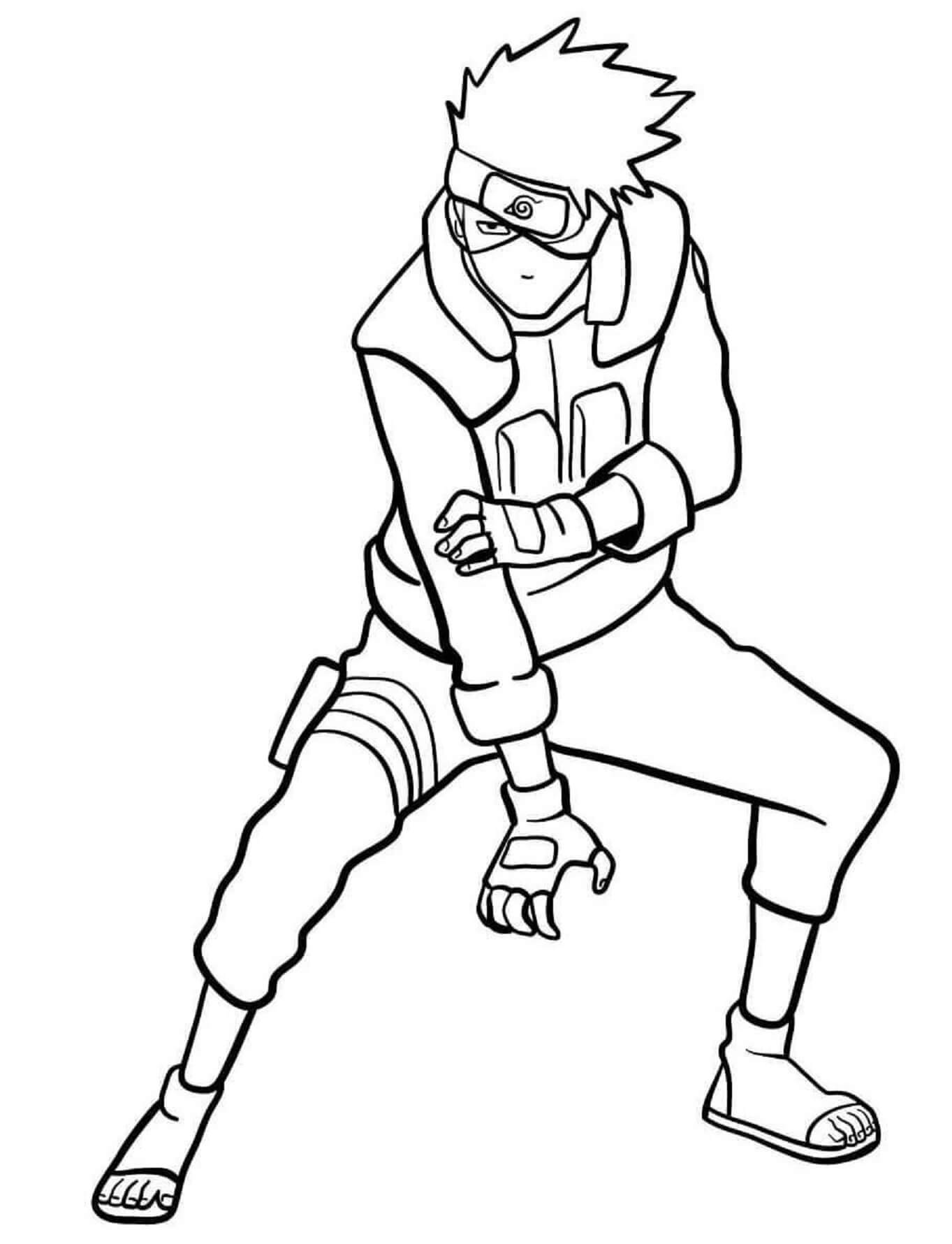 카카시 파이팅 coloring page