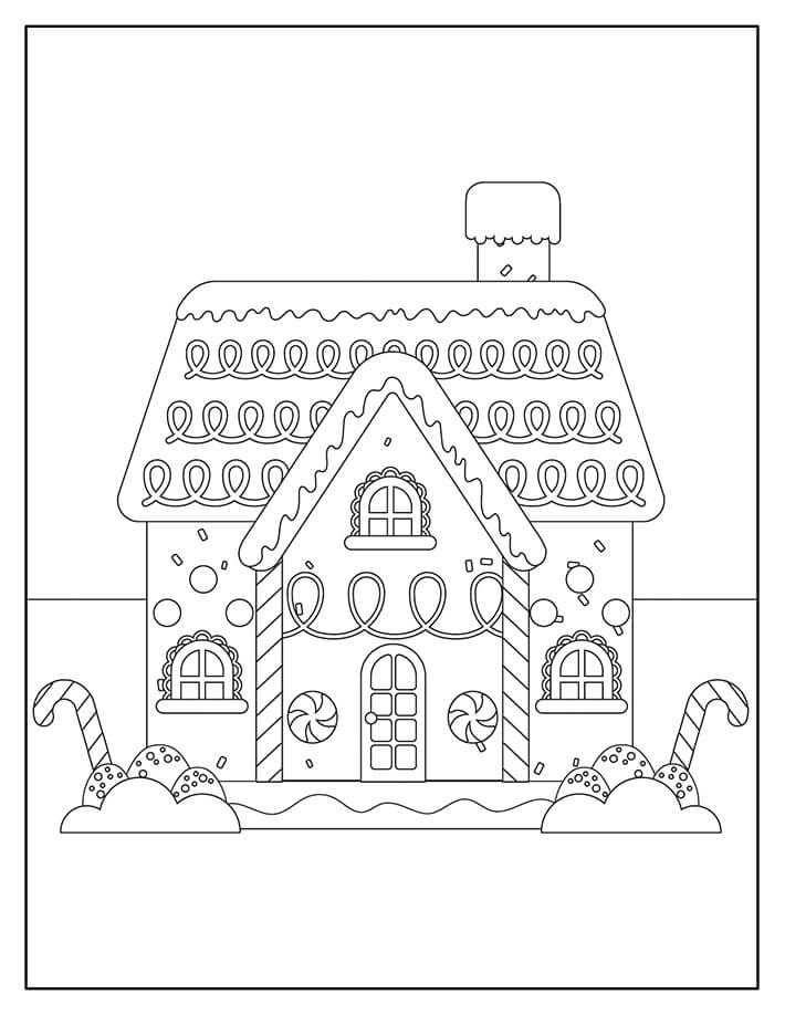 케이크 하우스 coloring page