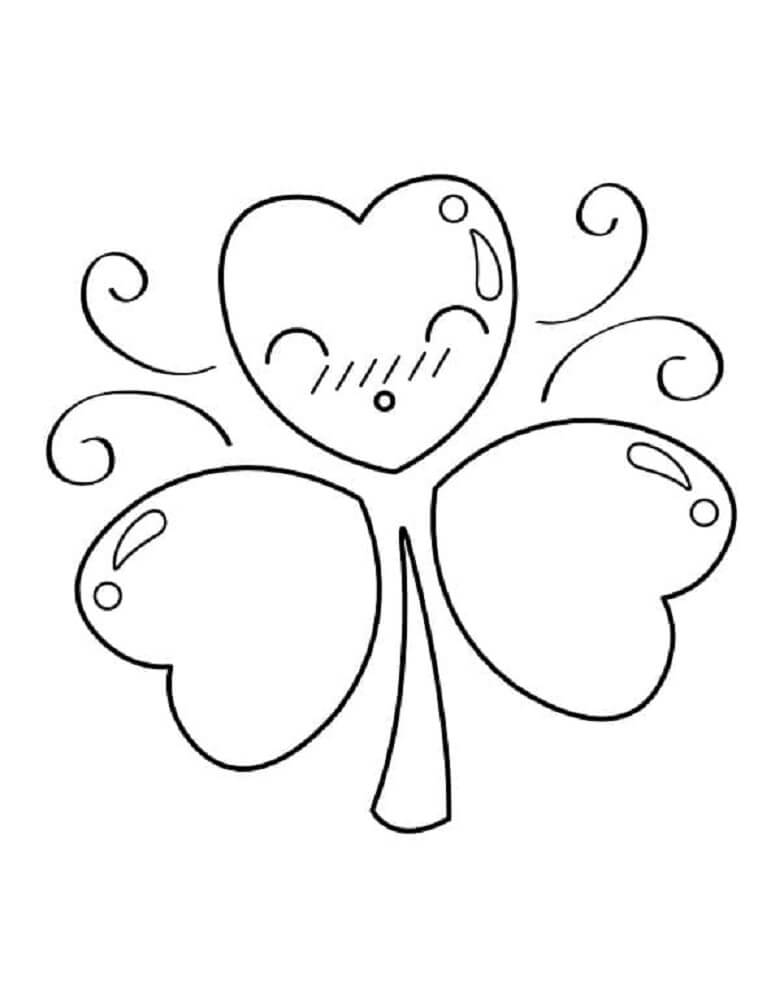 사랑스러운 토끼풀 coloring page