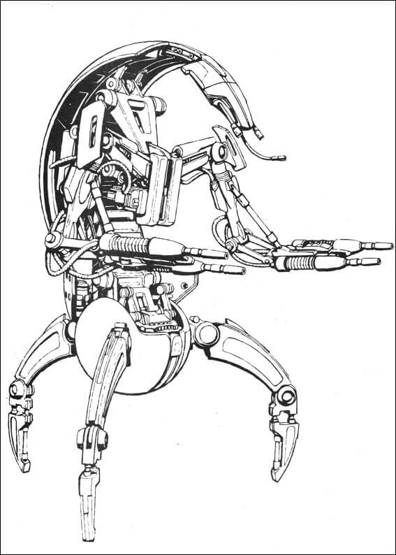 스타워즈의 무서운 로봇 coloring page