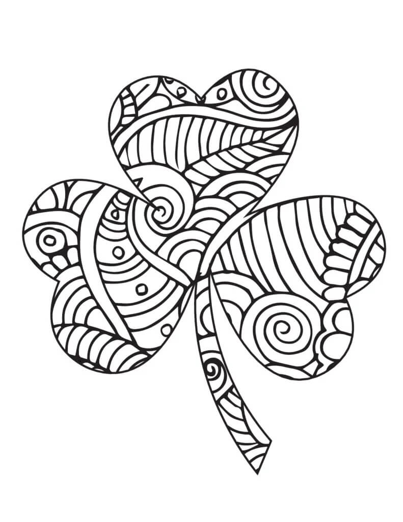 Shamrock은 성인용입니다. coloring page