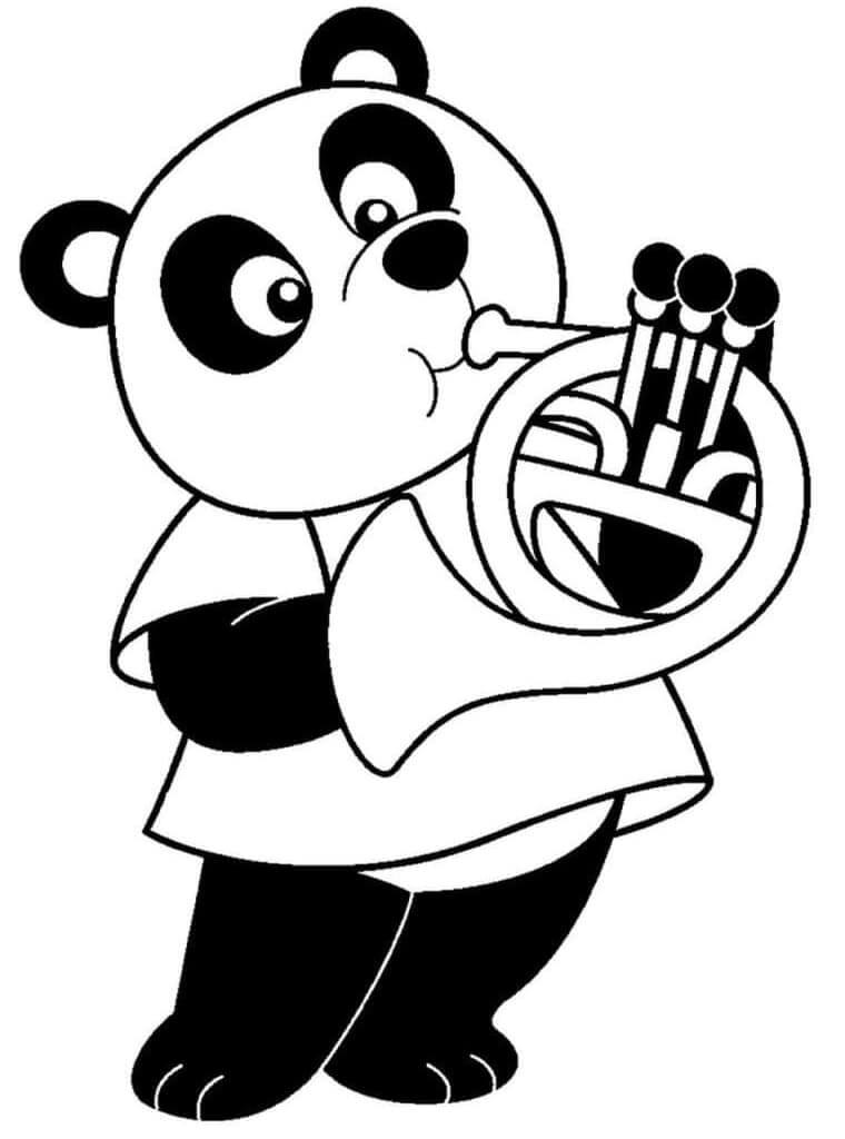 트럼펫을 연주하는 팬더