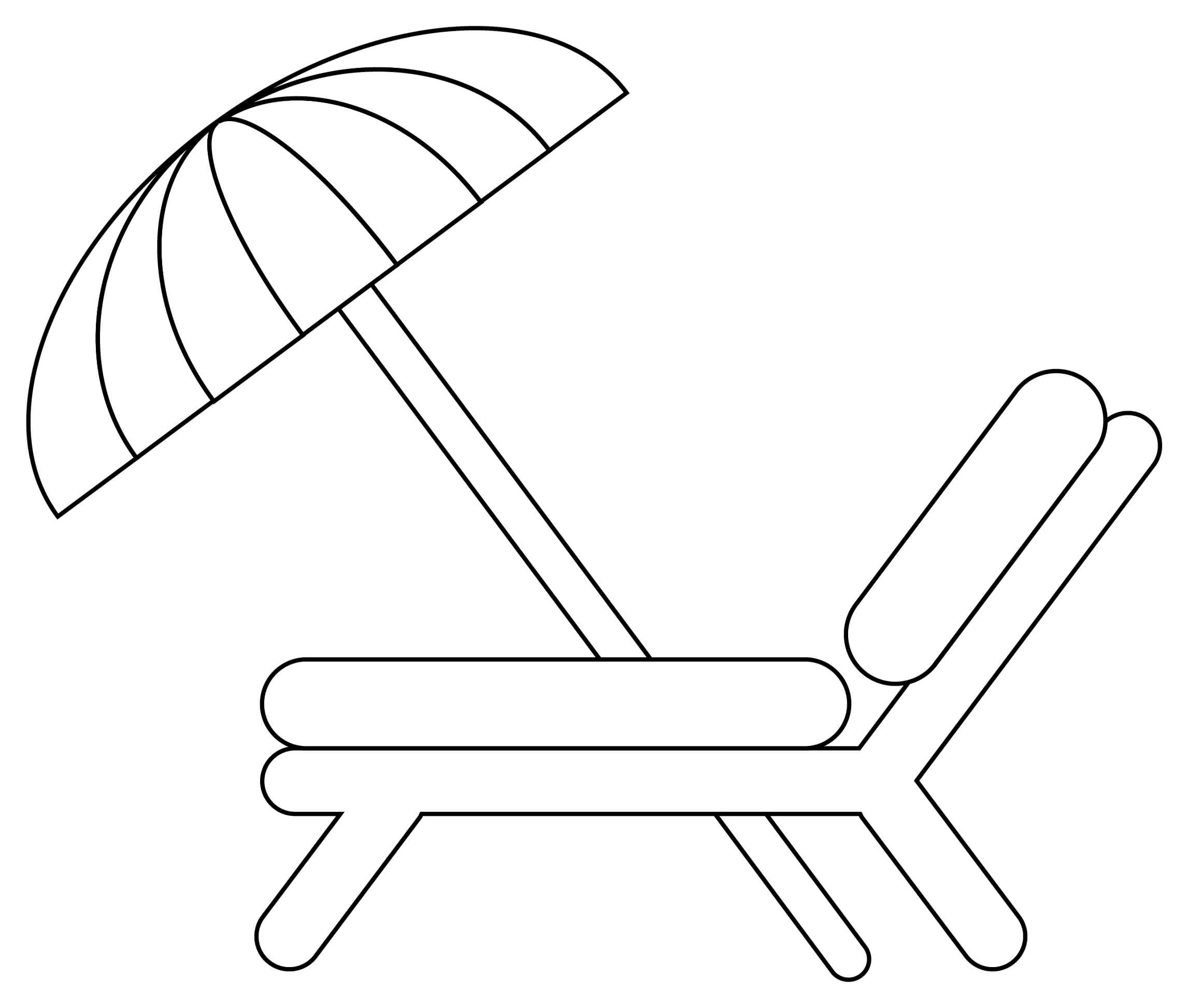 우산이 달린 쉬운 해변 의자