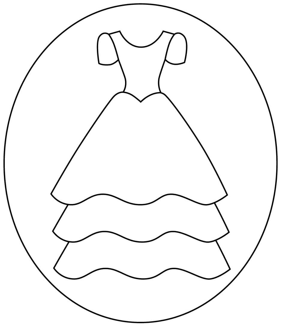 웨딩 드레스 coloring page