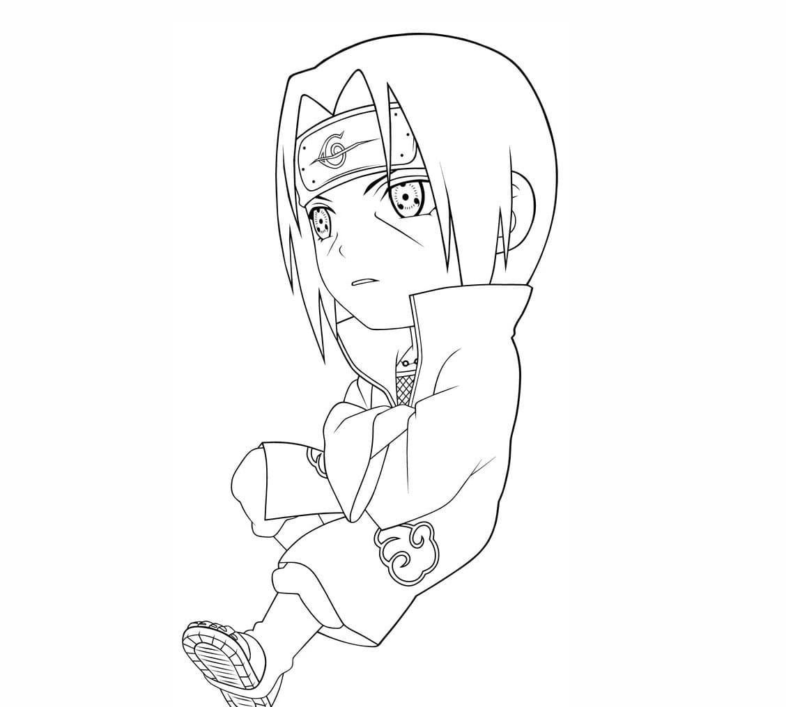 Chibi Itachi coloring page