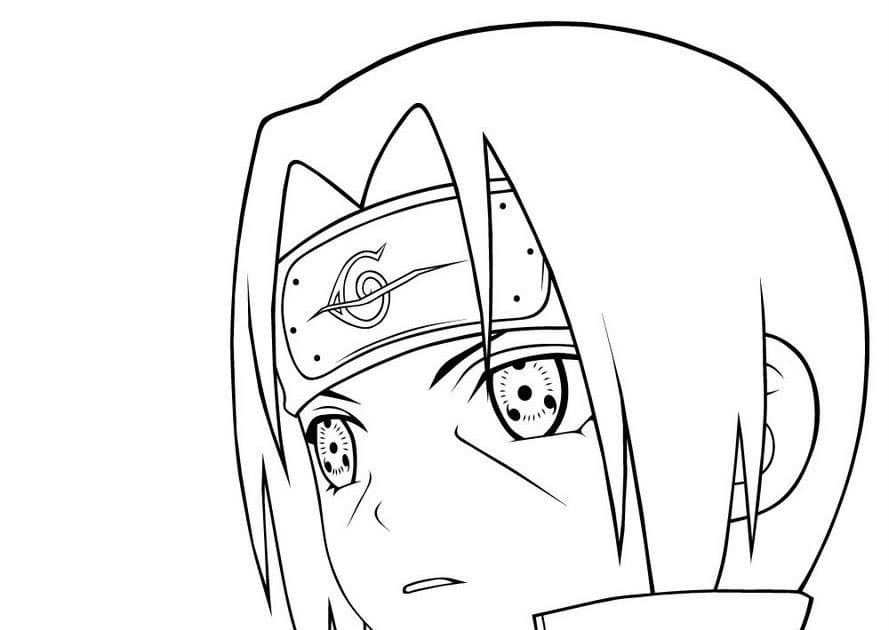 Chibi Itachi Head coloring page