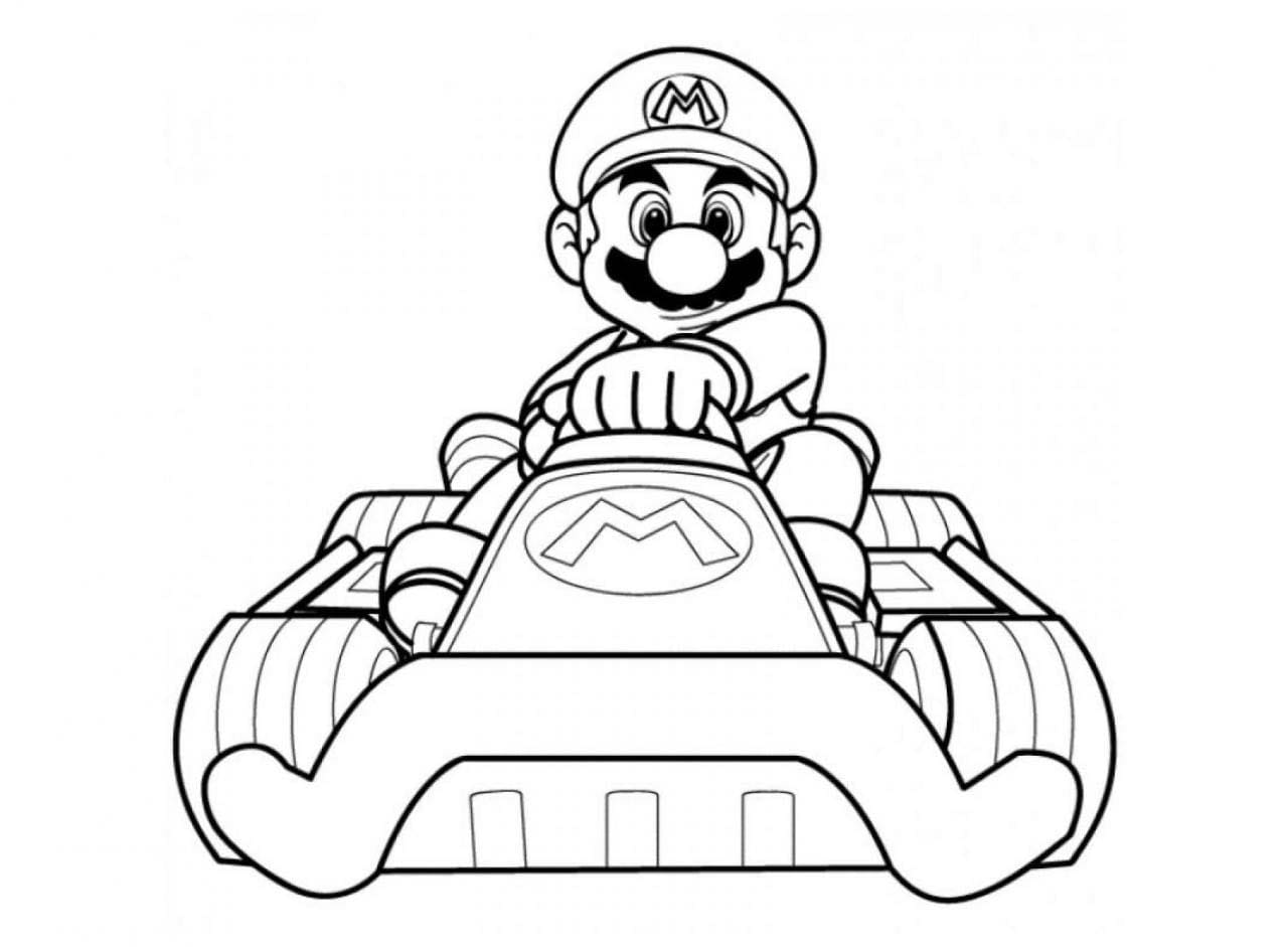 Free Mario HD coloring page