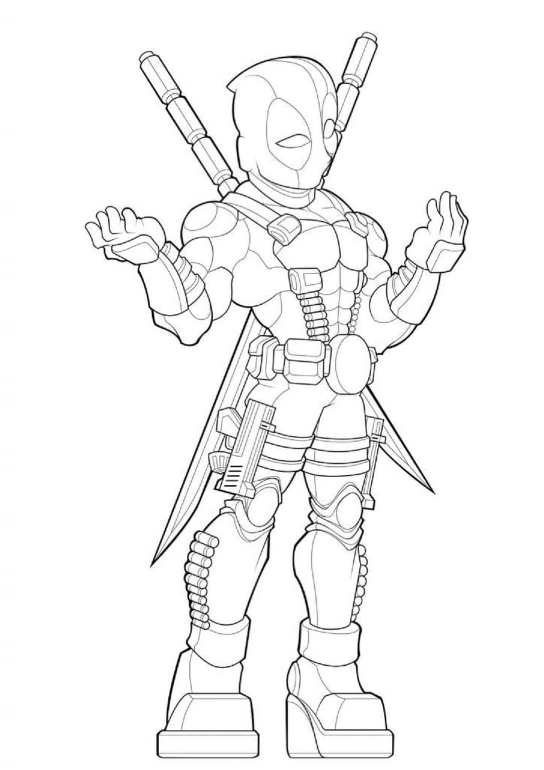 Good Deadpool coloring page