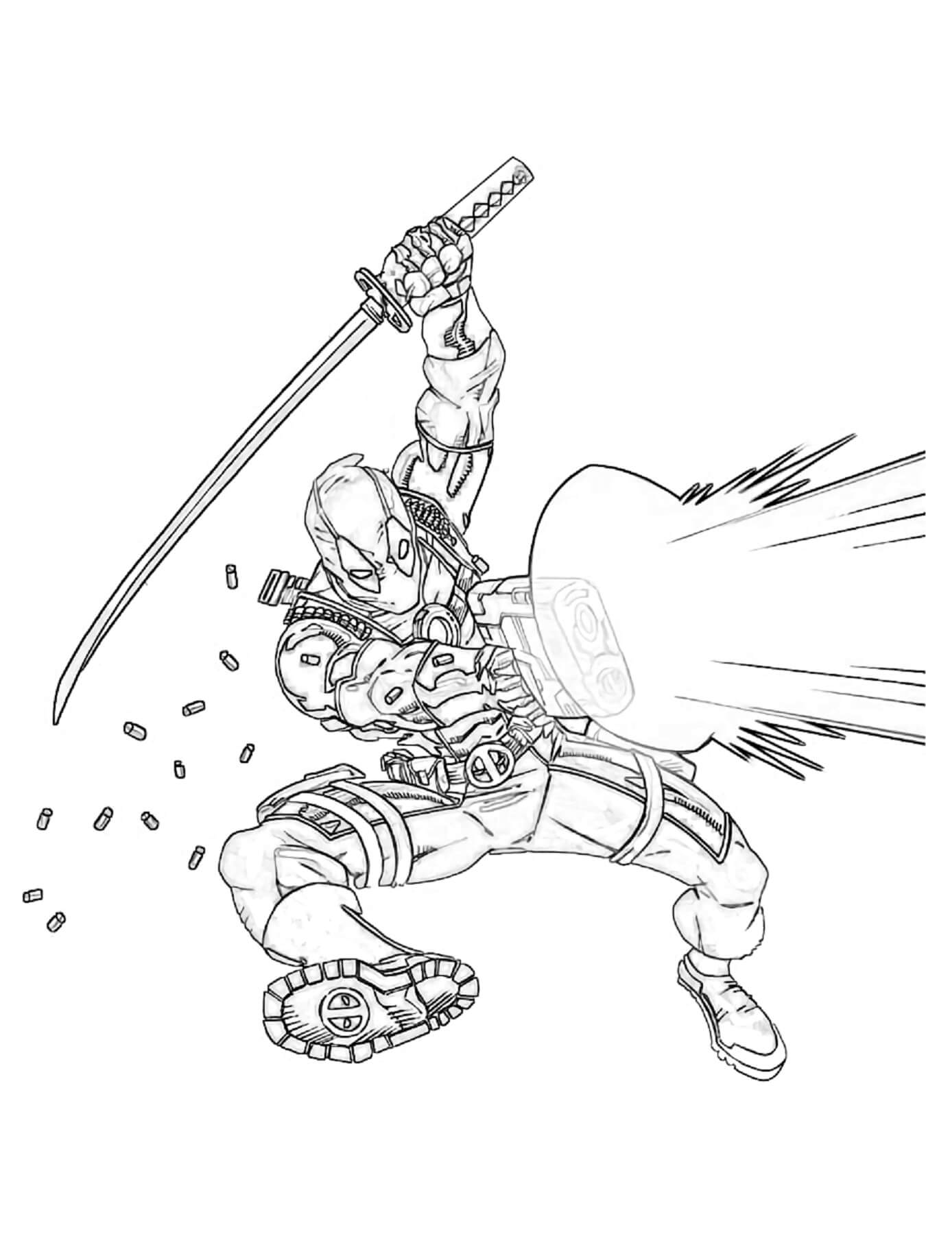 Great Deadpool coloring page