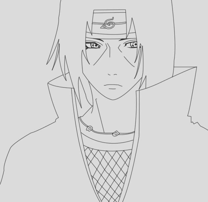 Itachi Portait coloring page