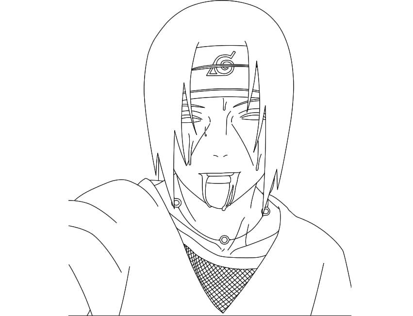 Itachi in Naruto coloring page