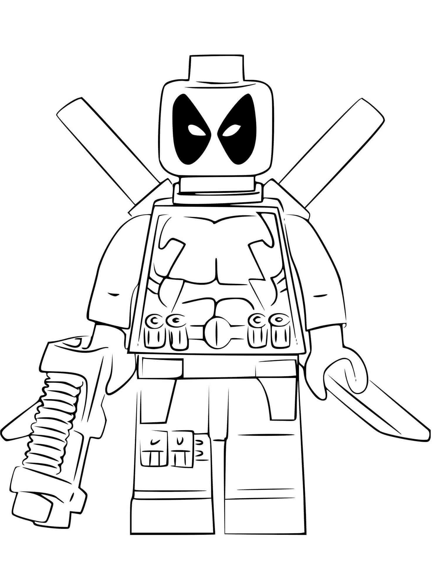 Lego Deadpool coloring page