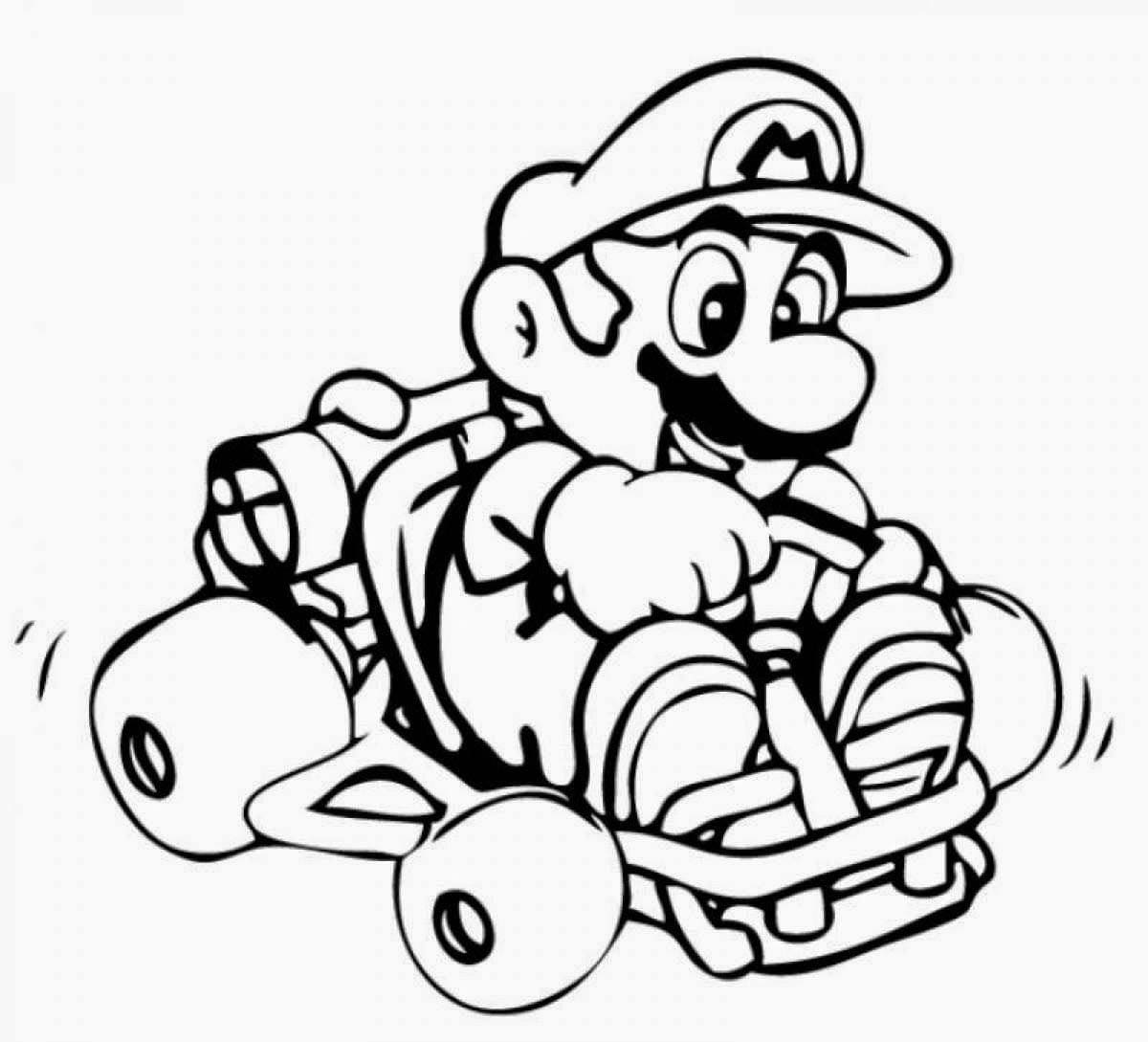 Mario Kart coloring page