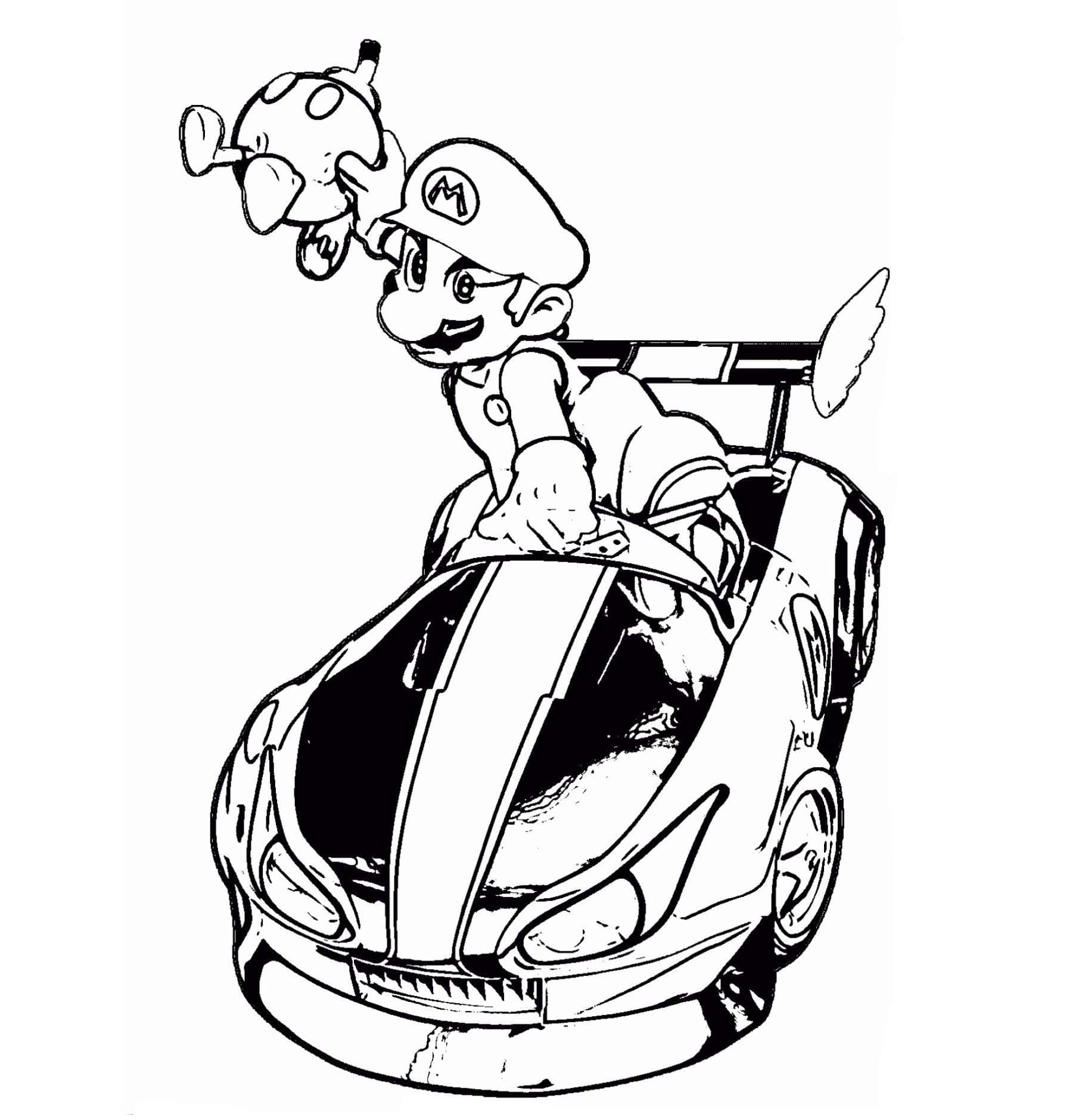 Mario Outline coloring page