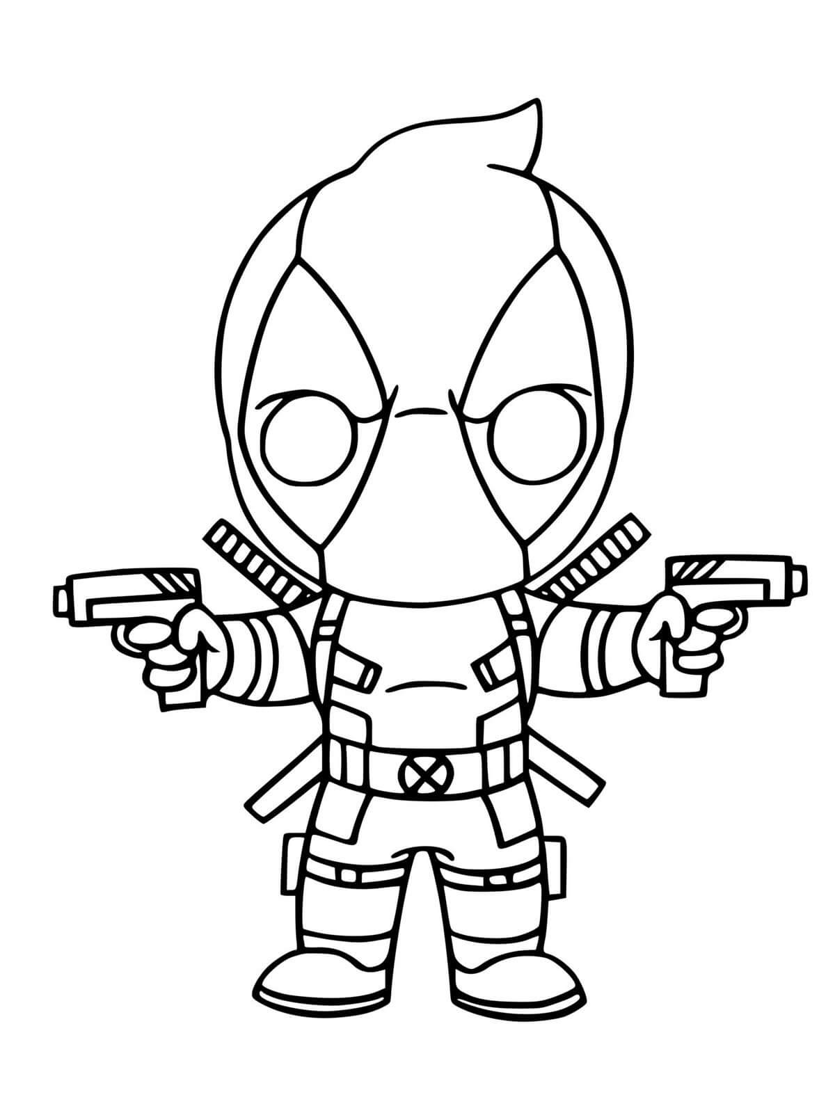 Nice Deadpool coloring page