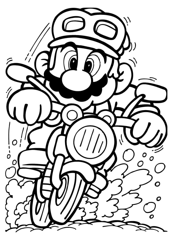 Print Mario Outline coloring page
