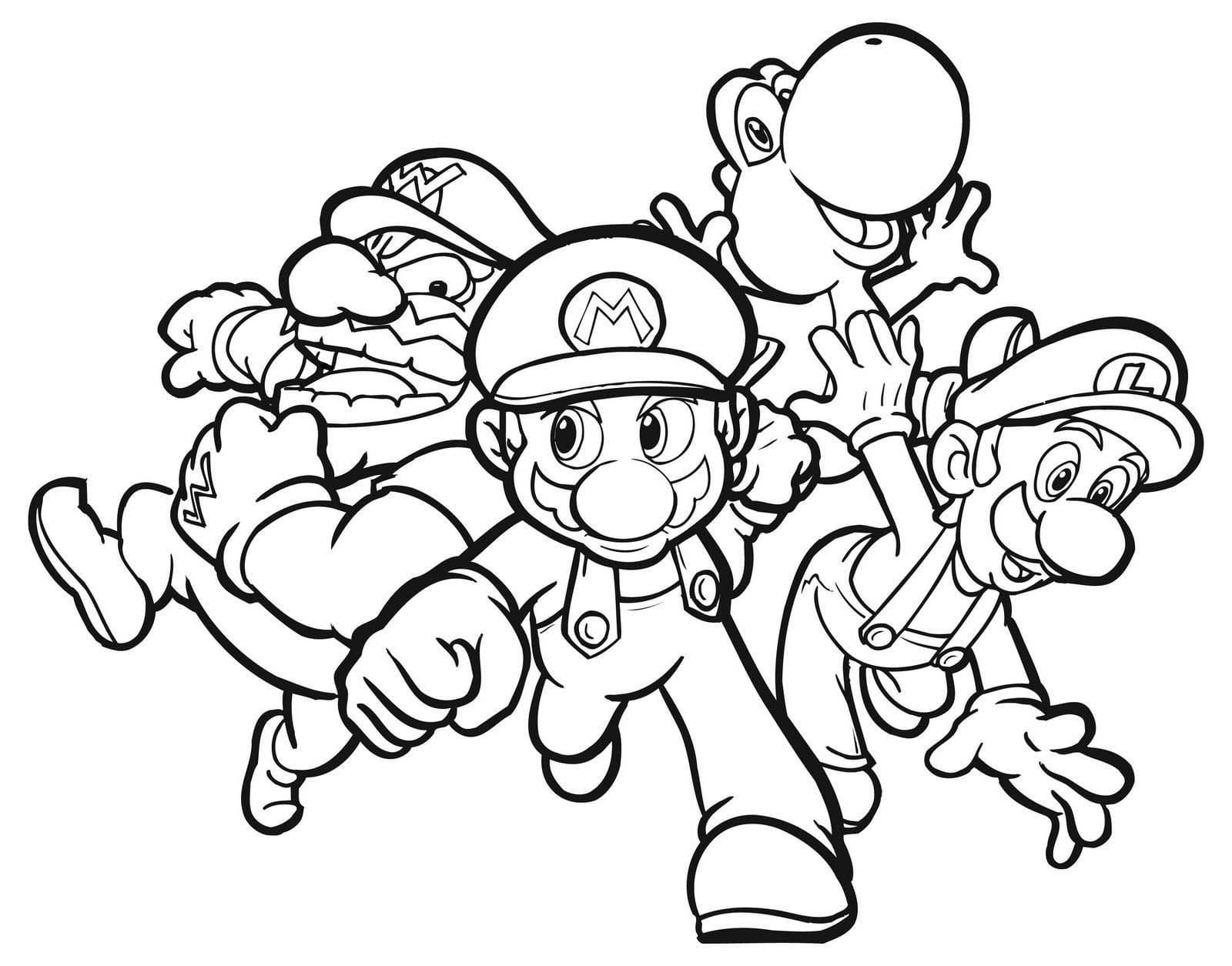 Printable Mario coloring page