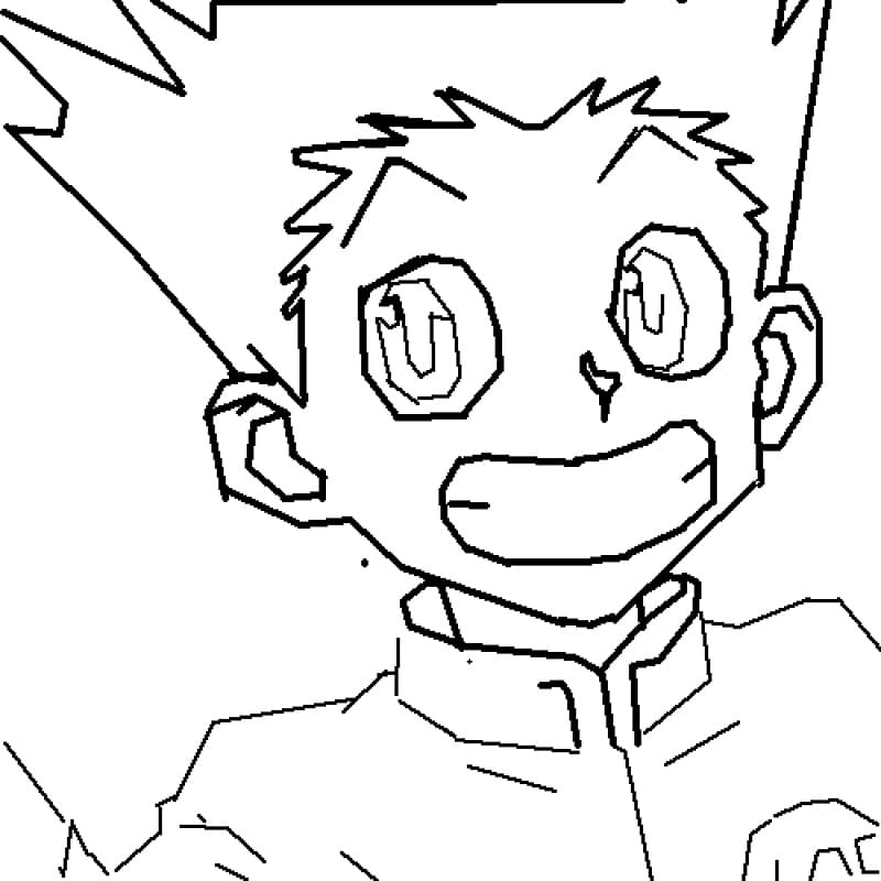 Smiling Gon Freecss coloring page