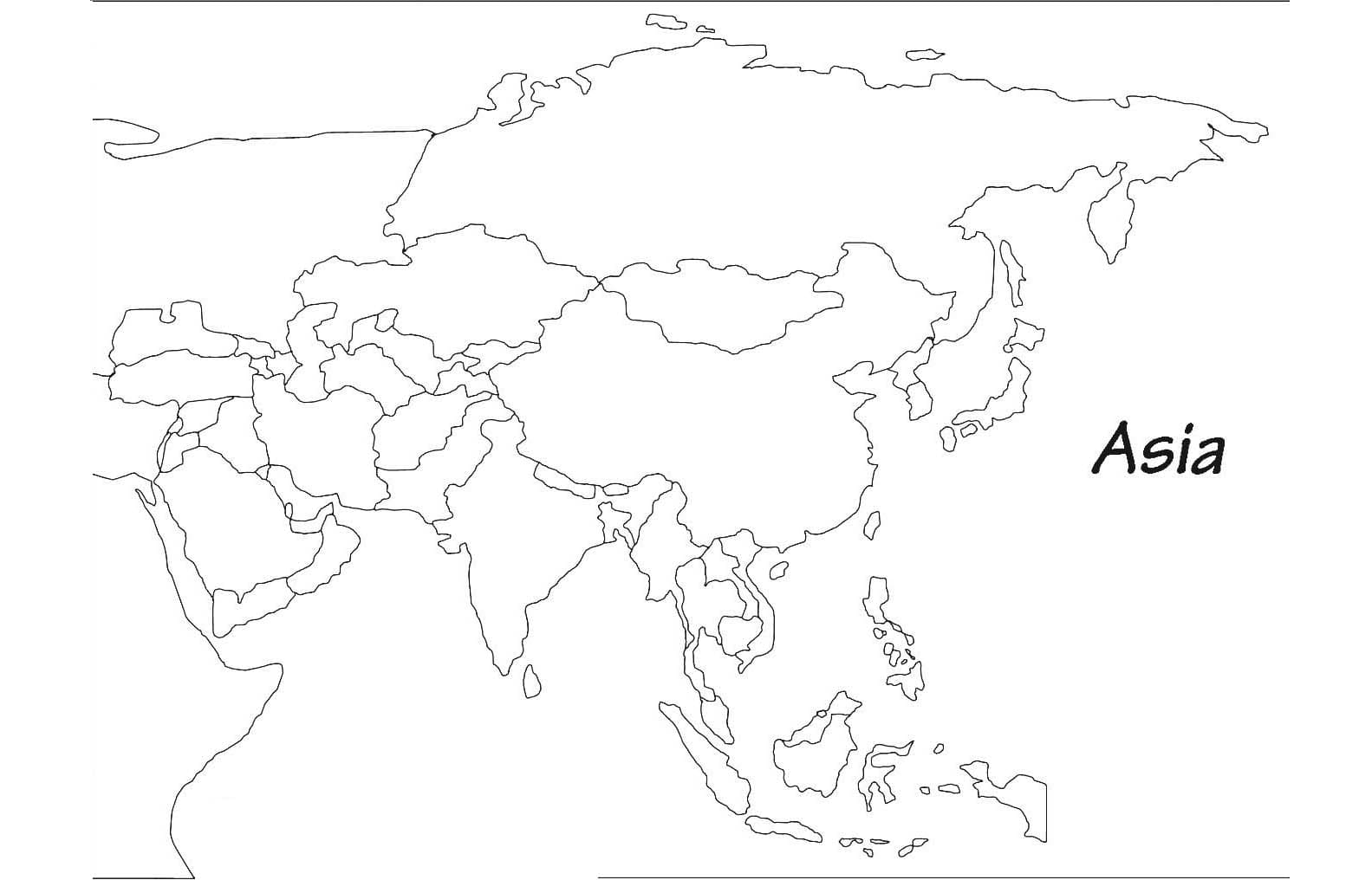 아시아 지도 개요 이미지