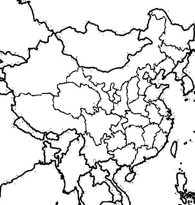 아시아 지도 인쇄 가능 coloring page