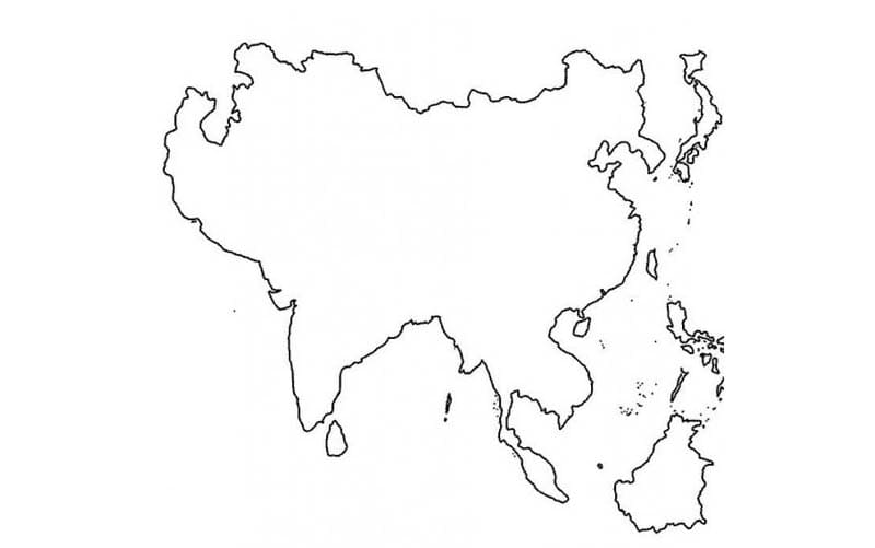 빈 아시아 지도