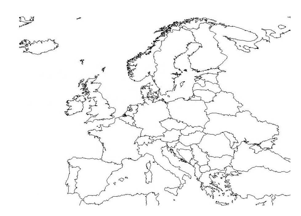 빈 유럽 지도 HD