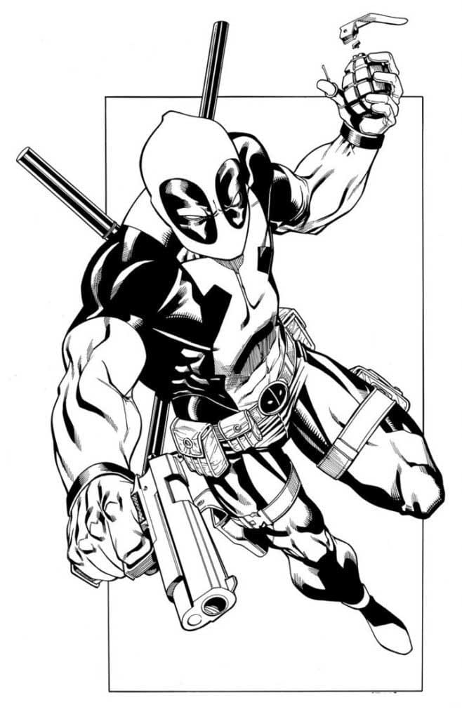 Cool Deadpood coloring page