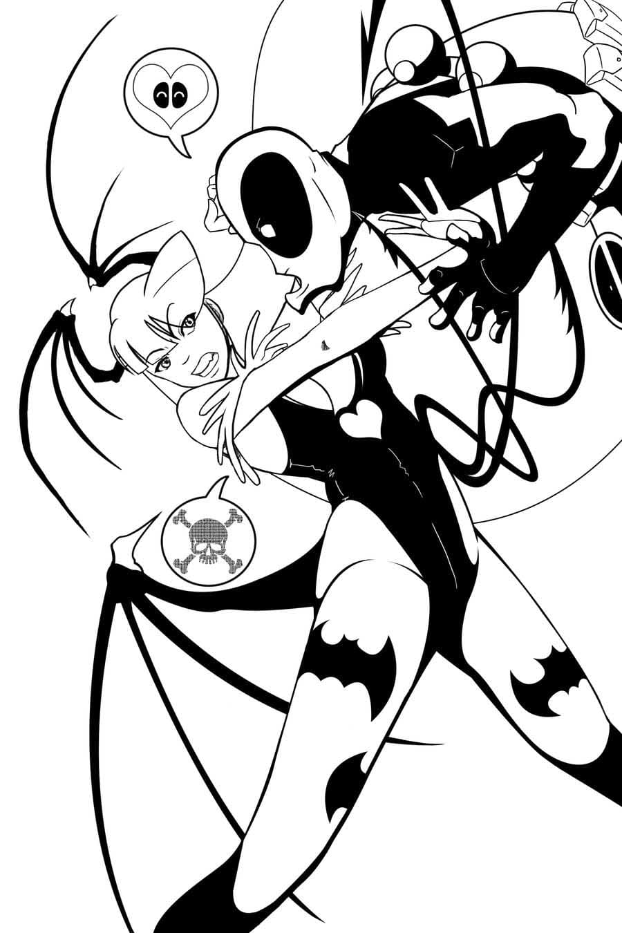 Deadpool Vs Criminal coloring page