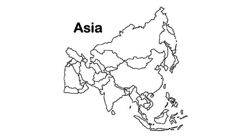 학생용 아시아 지도 인쇄 가능