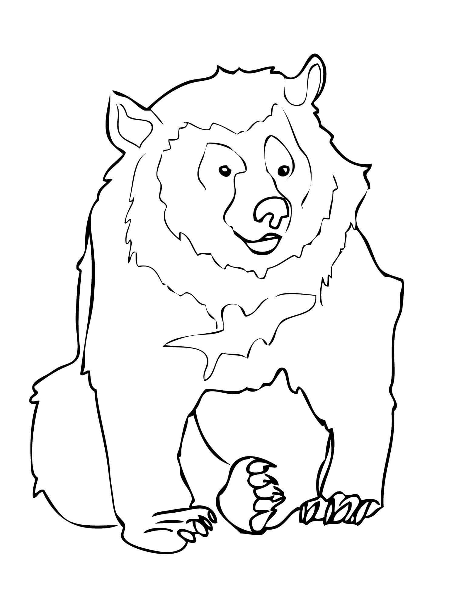 이상한 곰 coloring page