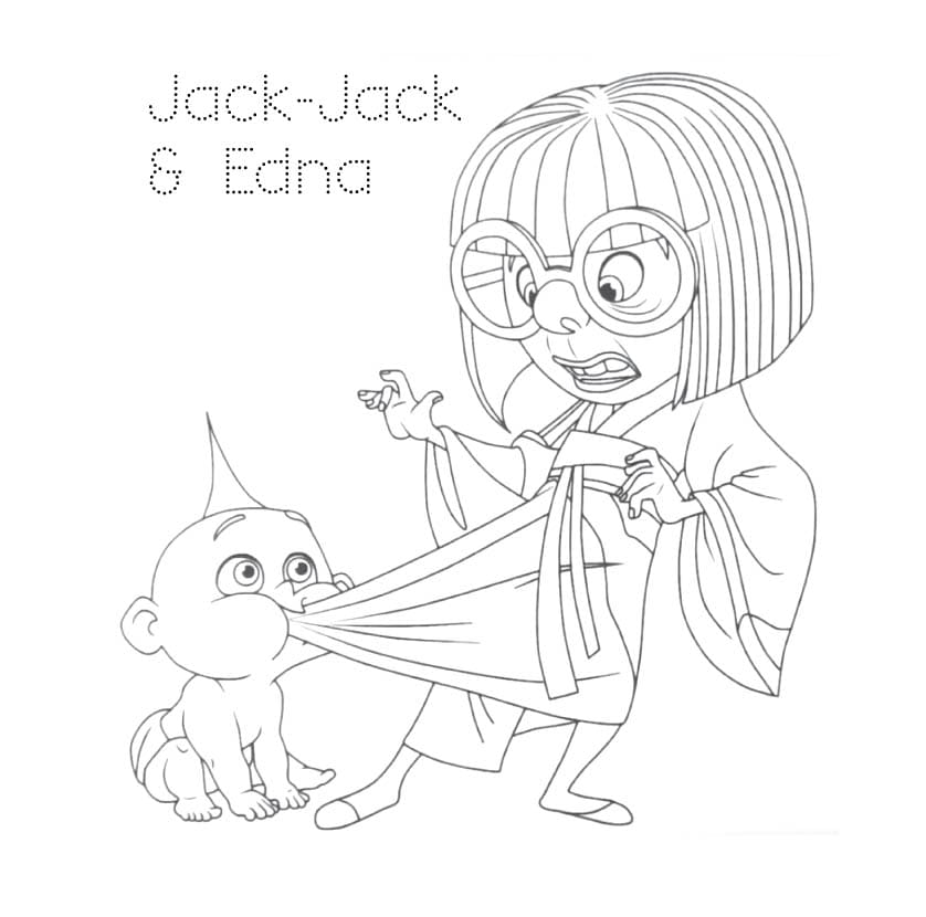 잭 잭과 에드나 coloring page