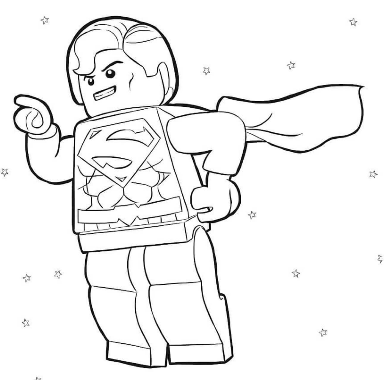 재미있는 레고 슈퍼맨 coloring page