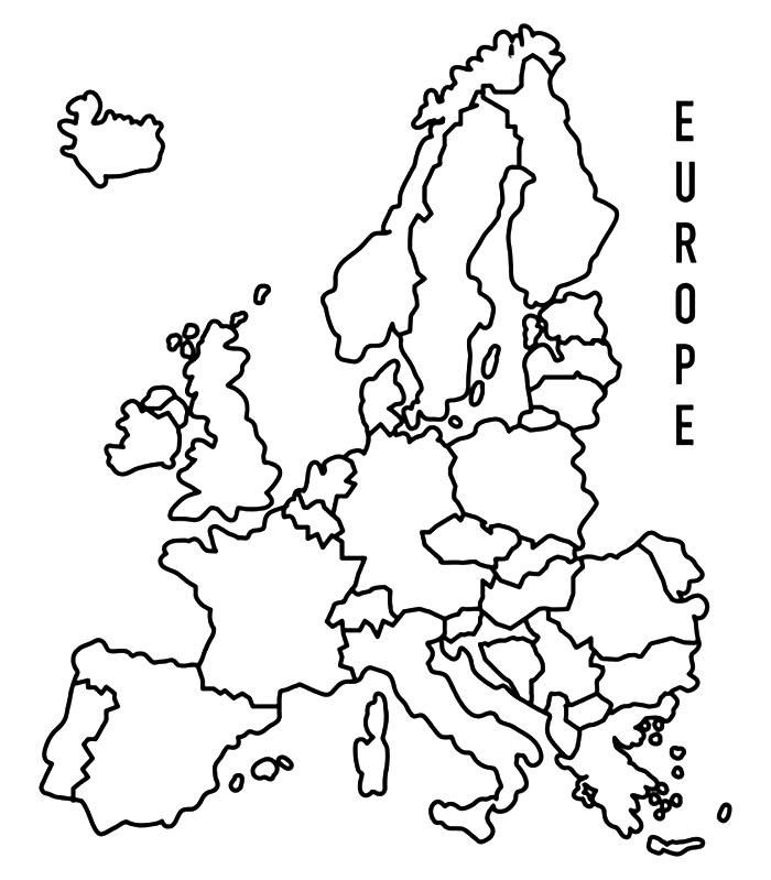 좋은 유럽 지도 coloring page