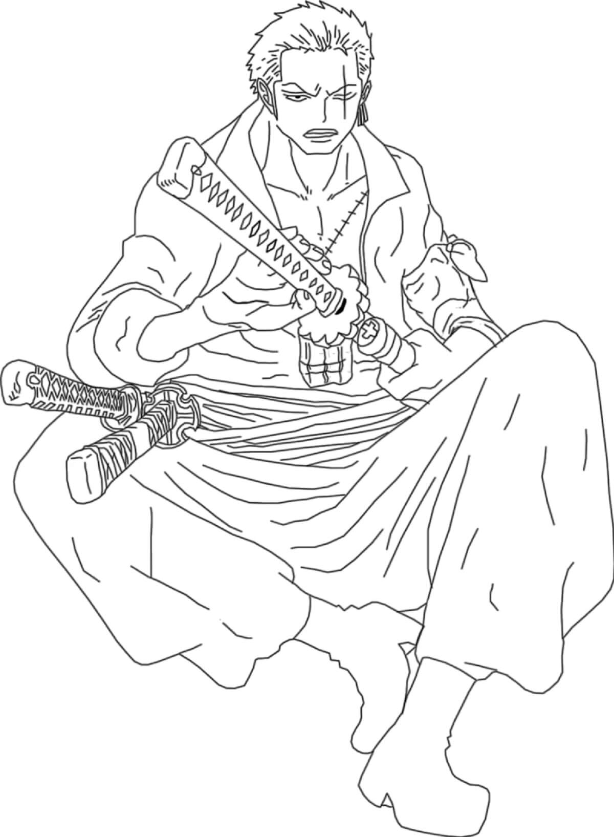 조로 앉아 coloring page