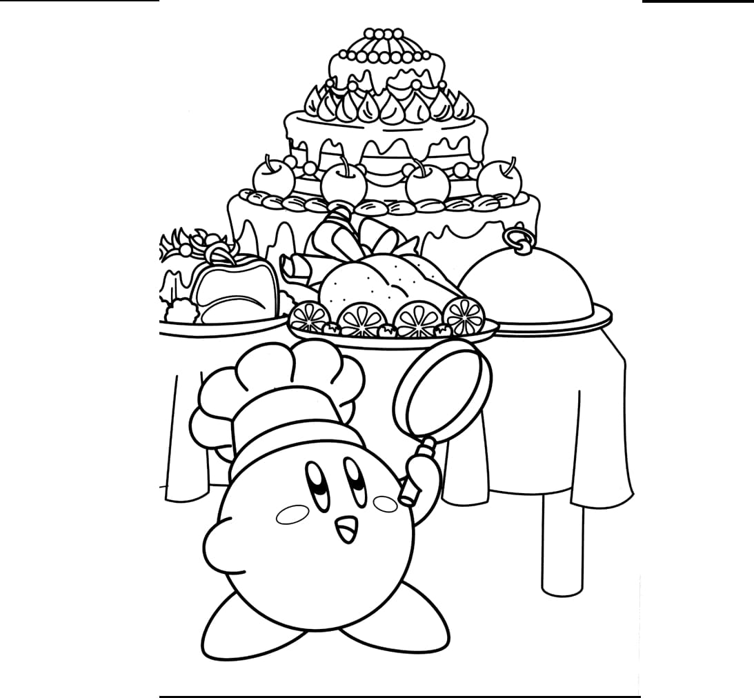 커비 그림 coloring page