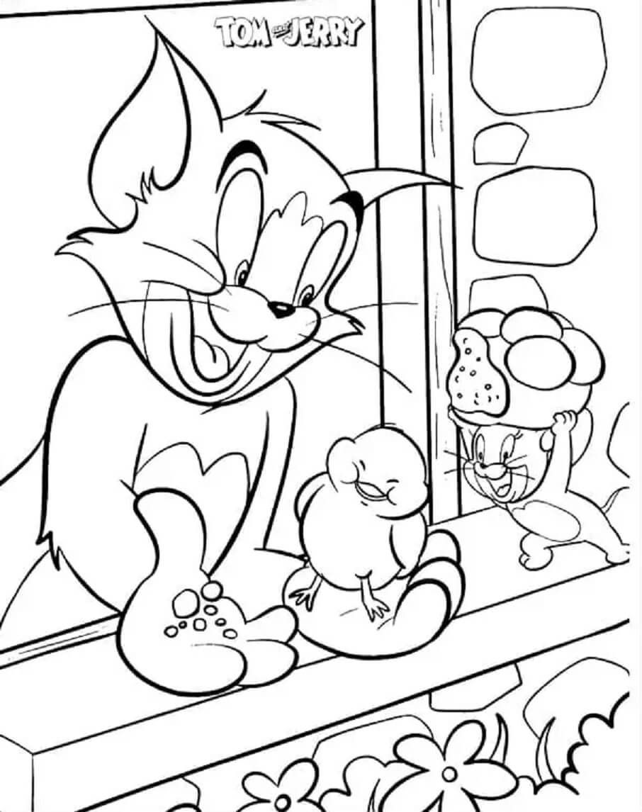 톰과 제리와 새 coloring page