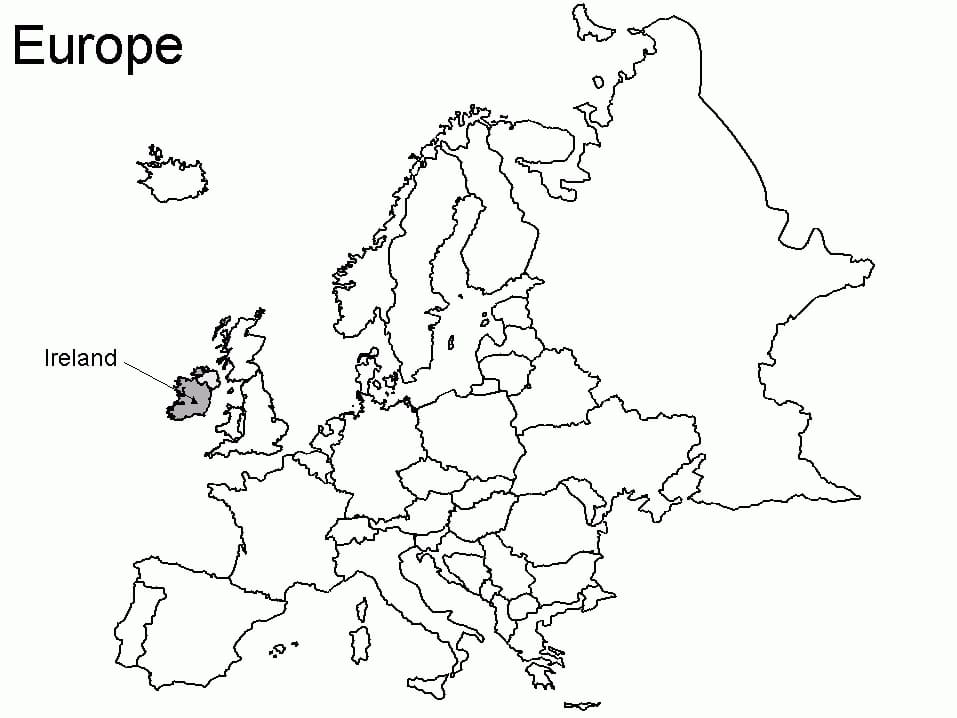 유럽 지도 이미지 coloring page
