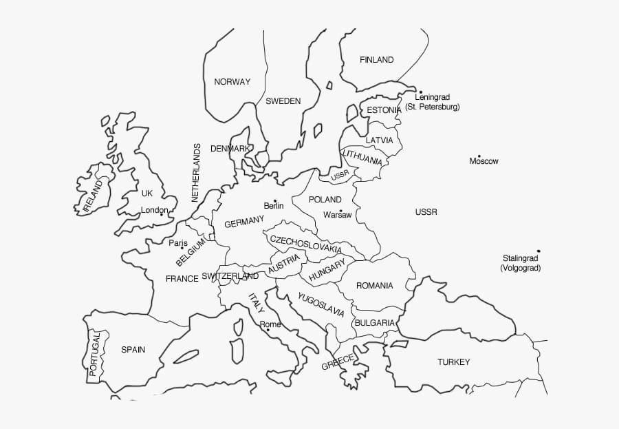 유럽 지도 무료로 인쇄 가능