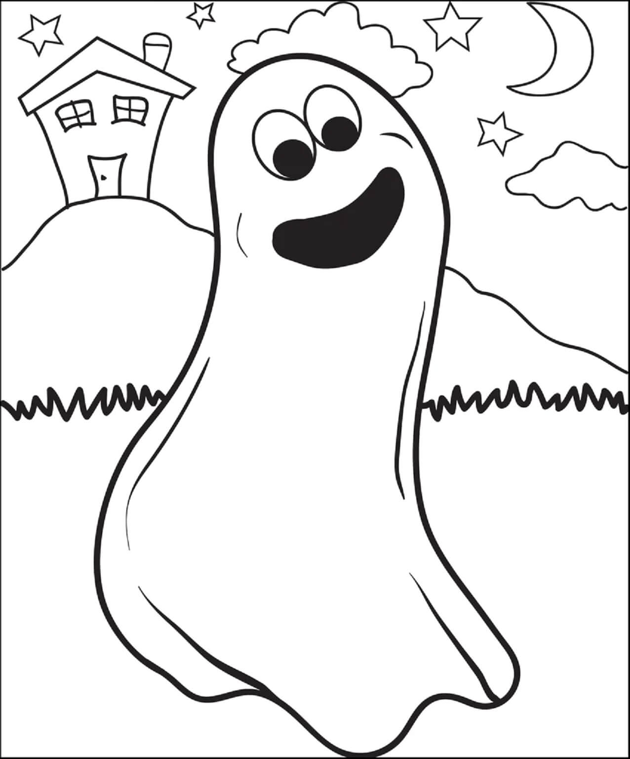 유령과 집 coloring page